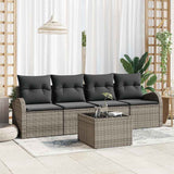 vidaXL Tuinbank Set Zwart 55 x 55 x 37 cm poly rattan