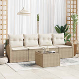 vidaXL Tuinbank Set Zwart 55 x 55 x 37 cm poly rattan