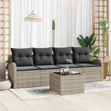 vidaXL Tuinbank Set Zwart 55 x 55 x 37 cm poly rattan
