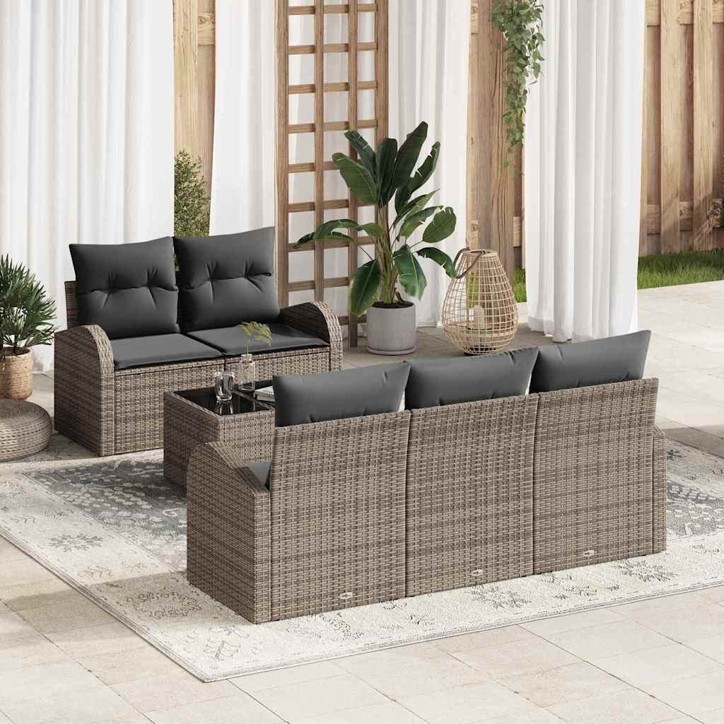 vidaXL Tuinbank Set Zwart 55 x 55 x 37 cm poly rattan