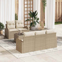 vidaXL Tuinbank Set Zwart 55 x 55 x 37 cm poly rattan