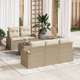 vidaXL Tuinbank Set Zwart 55 x 55 x 37 cm poly rattan