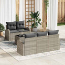 vidaXL Tuinbank Set Zwart 55 x 55 x 37 cm poly rattan