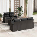 vidaXL Tuinbank Set Zwart 55 x 55 x 37 cm poly rattan
