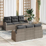 vidaXL Tuinbank Set Zwart 55 x 55 x 37 cm poly rattan