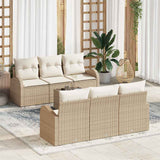 vidaXL Tuinbank Set Zwart 55 x 55 x 37 cm poly rattan