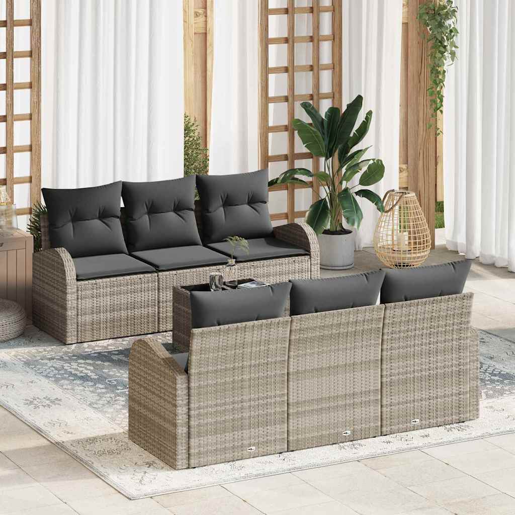 vidaXL Tuinbank Set Zwart 55 x 55 x 37 cm poly rattan