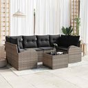 vidaXL Tuinbank Set Zwart 55 x 55 x 37 cm poly rattan
