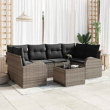 vidaXL Tuinbank Set Zwart 55 x 55 x 37 cm poly rattan