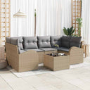 vidaXL Tuinbank Set Zwart 55 x 55 x 37 cm poly rattan