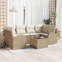 vidaXL Tuinbank Set Zwart 55 x 55 x 37 cm poly rattan