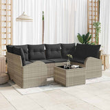 vidaXL Tuinbank Set Zwart 55 x 55 x 37 cm poly rattan