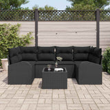 vidaXL Tuinbank Set Zwart 55 x 55 x 37 cm poly rattan
