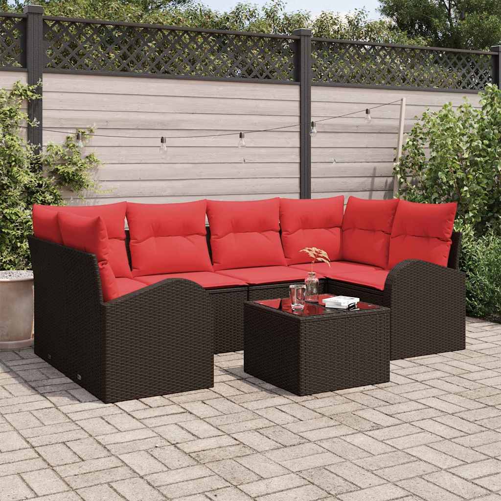 vidaXL Tuinbank Set Bruin 55 x 55 x 37 cm poly rattan
