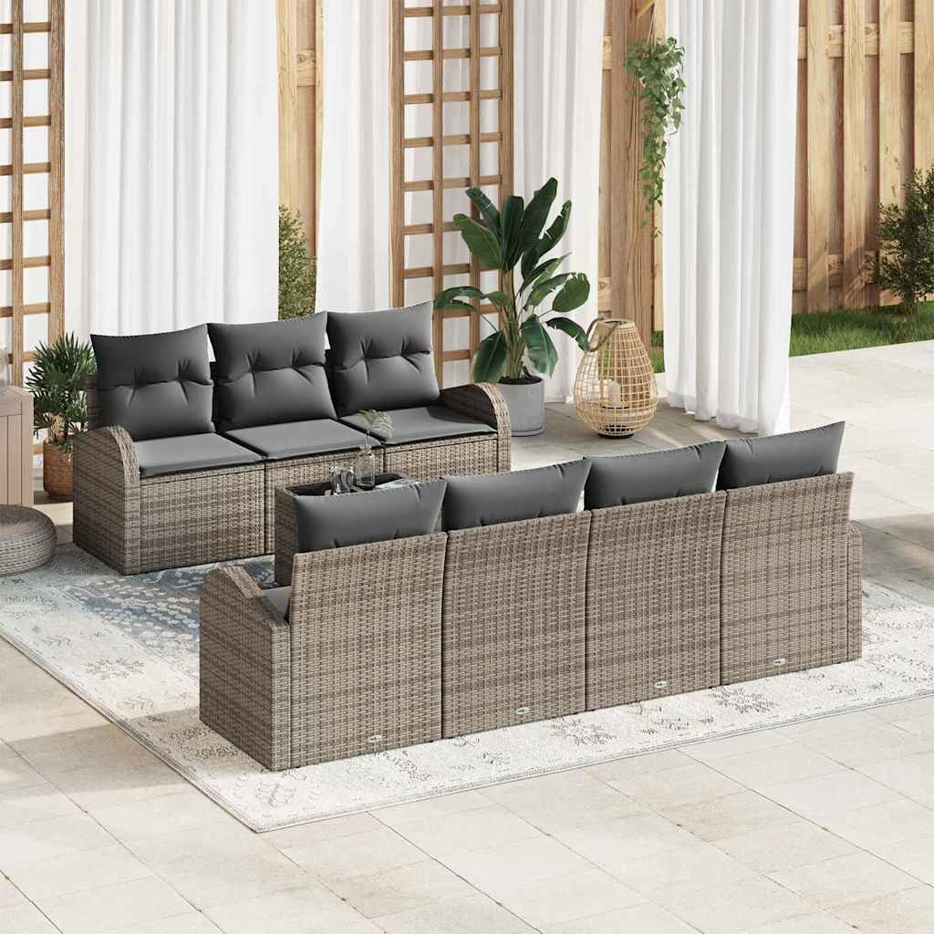 vidaXL Tuinbank Set Zwart 55 x 55 x 37 cm poly rattan