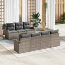 vidaXL Tuinbank Set Zwart 55 x 55 x 37 cm poly rattan