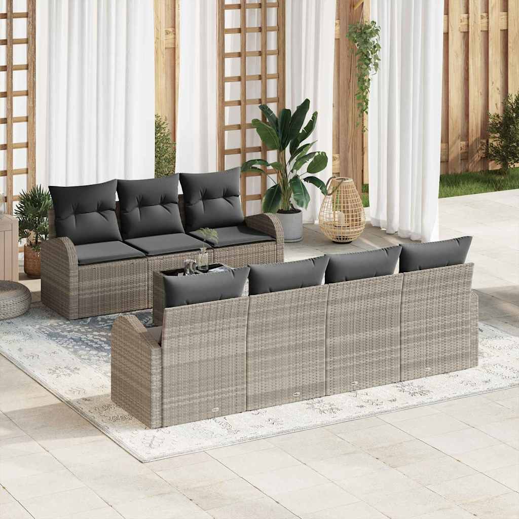 vidaXL Tuinbank Set Zwart 55 x 55 x 37 cm poly rattan