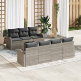 vidaXL Tuinbank Set Zwart 55 x 55 x 37 cm poly rattan