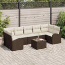 vidaXL Tuinbank Set Zwart 55 x 55 x 37 cm poly rattan