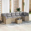 vidaXL Tuinbank Set Zwart 55 x 55 x 37 cm poly rattan