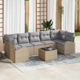 vidaXL Tuinbank Set Zwart 55 x 55 x 37 cm poly rattan