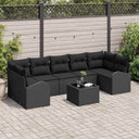 vidaXL Tuinbank Set Zwart 55 x 55 x 37 cm poly rattan