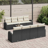 vidaXL Tuinbank Set Zwart 55 x 55 x 37 cm poly rattan