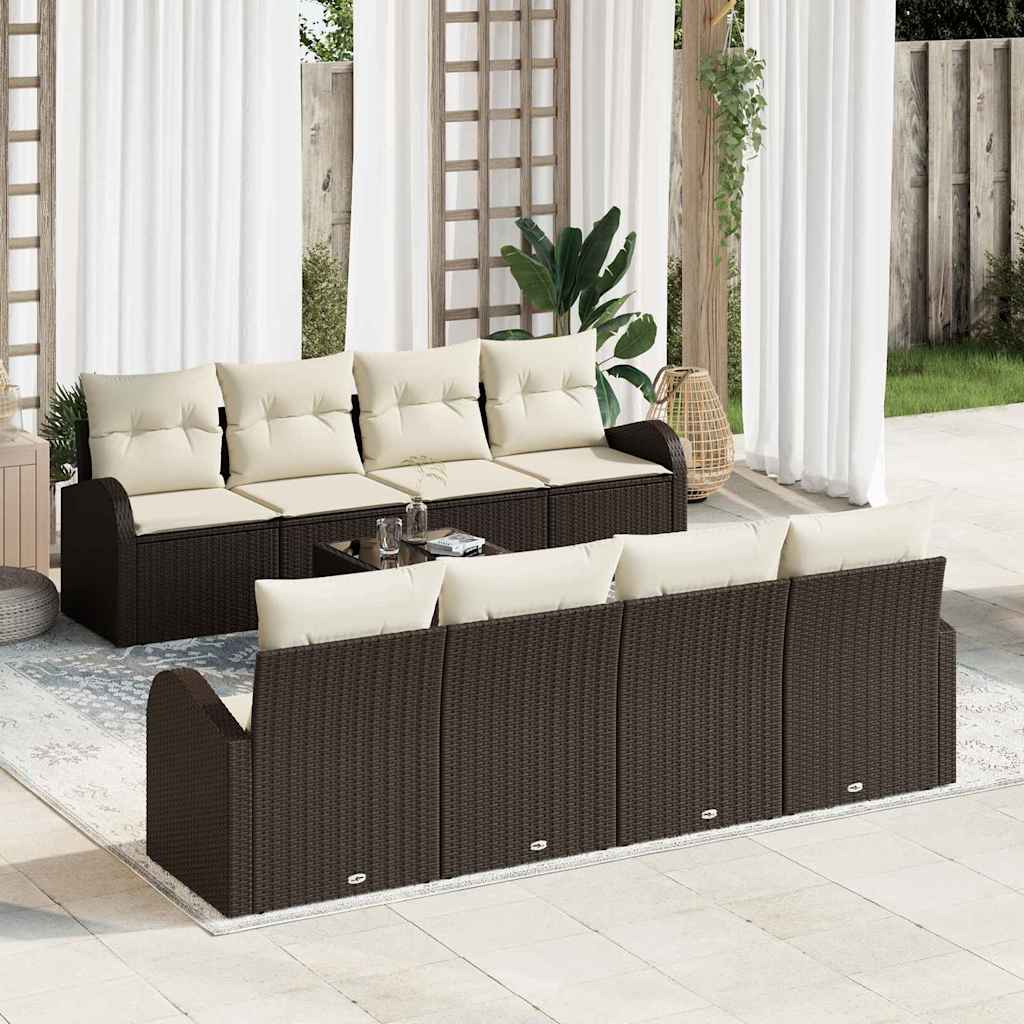 vidaXL Tuinbank Set Zwart 55 x 55 x 37 cm poly rattan