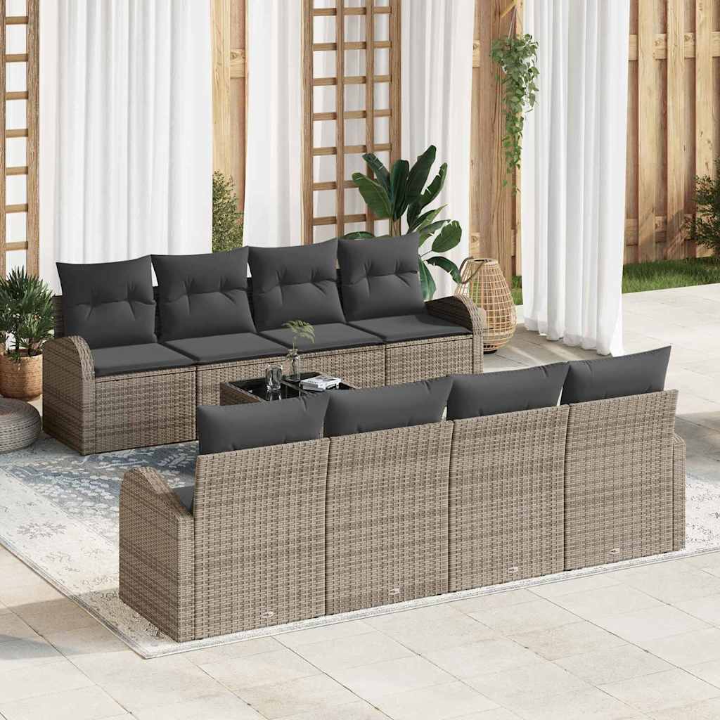 vidaXL Tuinbank Set Zwart 55 x 55 x 37 cm poly rattan