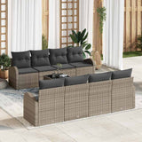 vidaXL Tuinbank Set Zwart 55 x 55 x 37 cm poly rattan