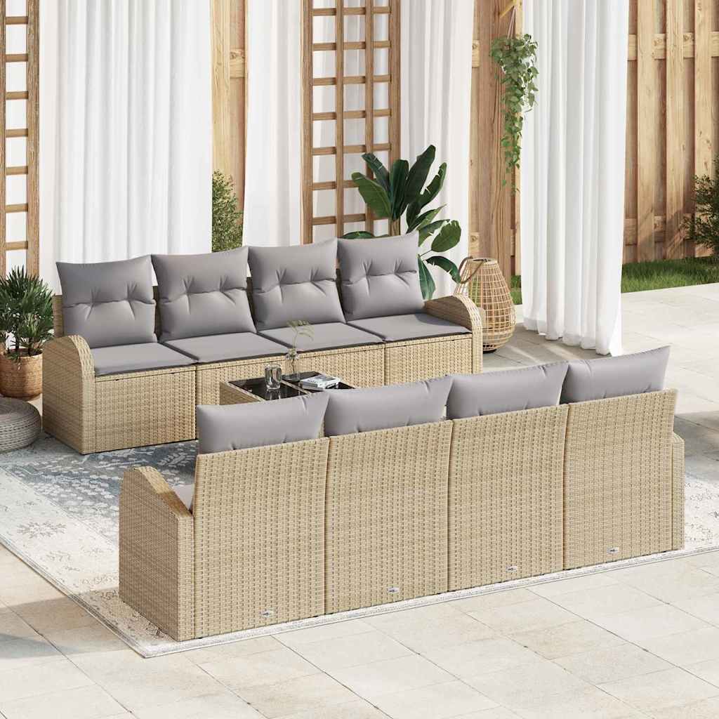 vidaXL Tuinbank Set Zwart 55 x 55 x 37 cm poly rattan