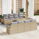 vidaXL Tuinbank Set Zwart 55 x 55 x 37 cm poly rattan