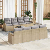 vidaXL Tuinbank Set Zwart 55 x 55 x 37 cm poly rattan