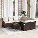 vidaXL Tuinbank Set Zwart 55 x 55 x 37 cm poly rattan