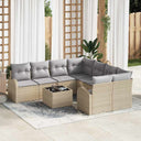 vidaXL Tuinbank Set Zwart 55 x 55 x 37 cm poly rattan