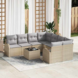 vidaXL Tuinbank Set Zwart 55 x 55 x 37 cm poly rattan