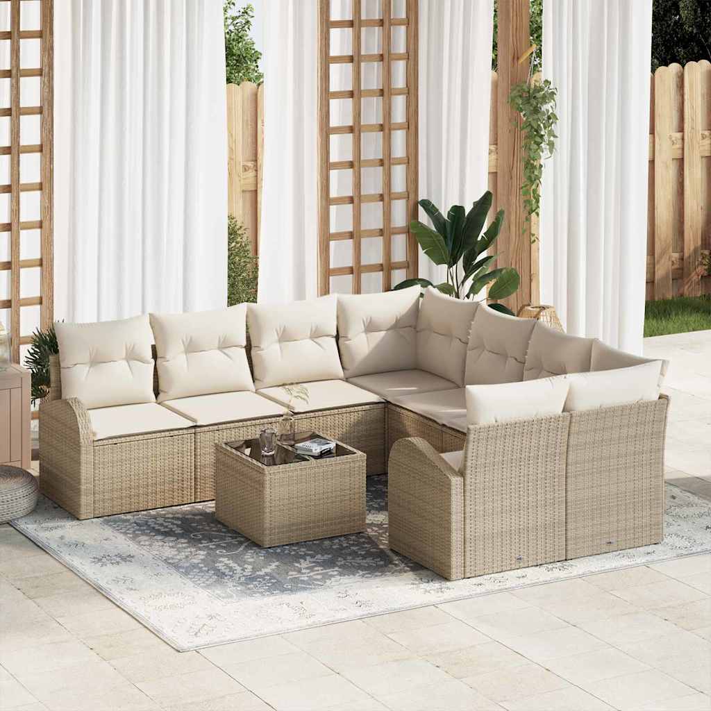 vidaXL Tuinbank Set Zwart 55 x 55 x 37 cm poly rattan