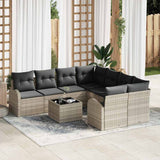 vidaXL Tuinbank Set Zwart 55 x 55 x 37 cm poly rattan