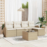 vidaXL Garden Lounge Set 5 pcs Black poly rattan