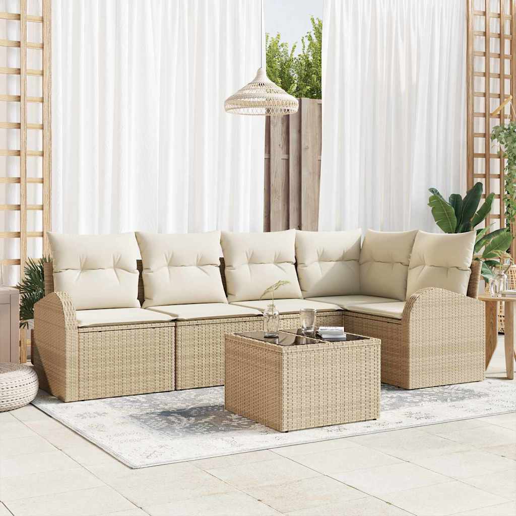 vidaXL Sofa set with cushions 5 pcs Black Polyester