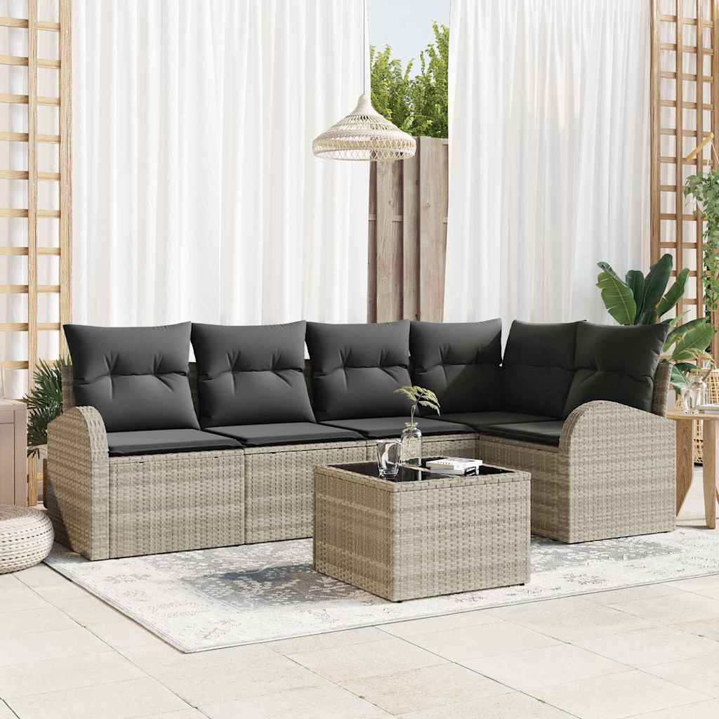 vidaXL Sofa set with cushions 5 pcs Black Polyester