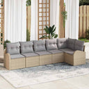 vidaXL Tuinbank Set met kussen Zwart Poly rattan