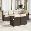vidaXL Tuinbank Set Zwart poly rattan