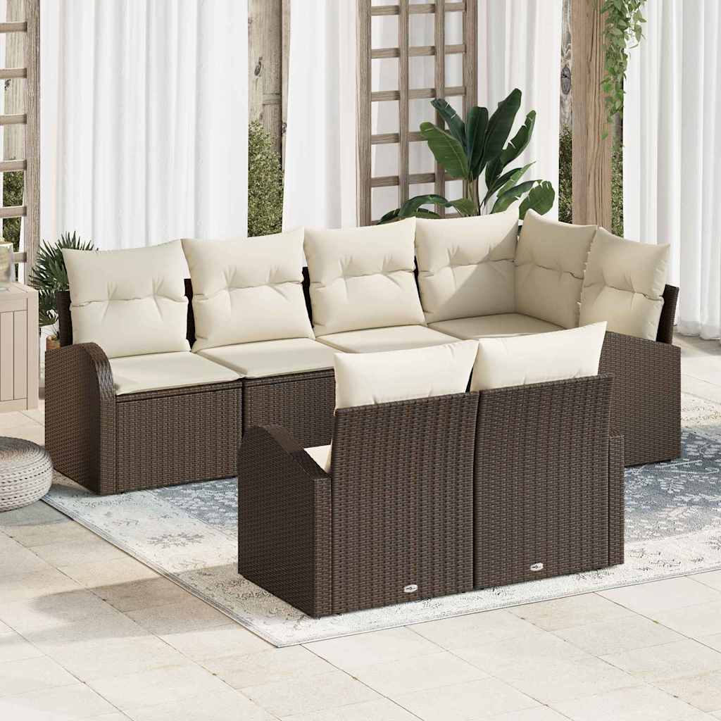 vidaXL Tuinbank Set Zwart poly rattan
