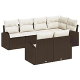 vidaXL Tuinbank Set Zwart poly rattan