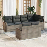 vidaXL Tuinbank Set Zwart poly rattan