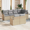 vidaXL Tuinbank Set Zwart poly rattan