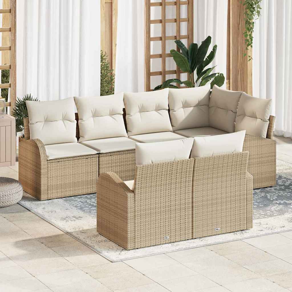 vidaXL Tuinbank Set Zwart poly rattan