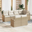 vidaXL Tuinbank Set Zwart poly rattan