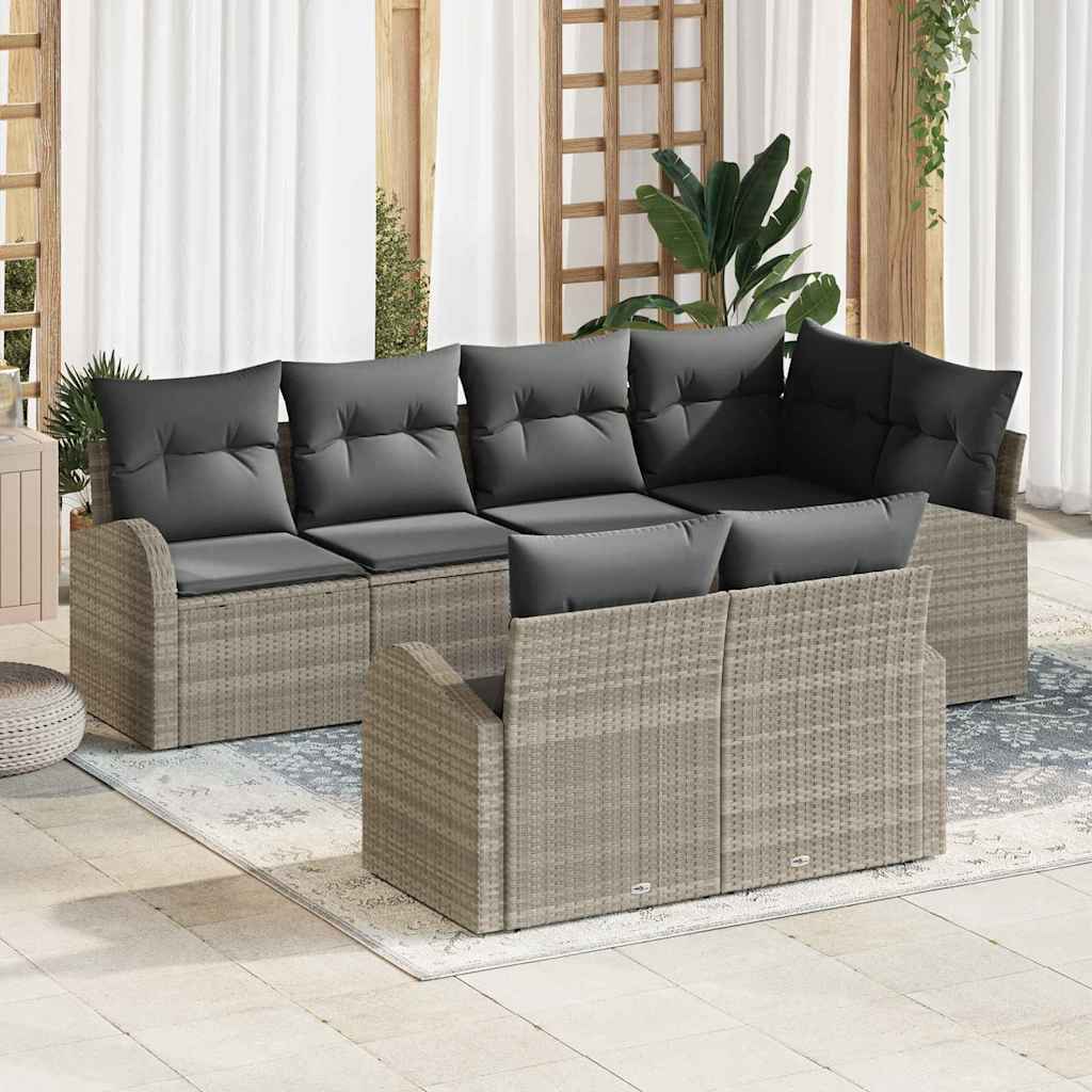 vidaXL Tuinbank Set Zwart poly rattan
